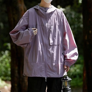 防晒衣男超薄透气夏季外套潮流学生宽松帅气情侣夹克衫休闲空调服图片