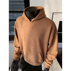 得物抖音高品质二开26春装重磅做旧炒雪花纯色连帽水洗卫衣CM16，男装卫衣，电商A486
