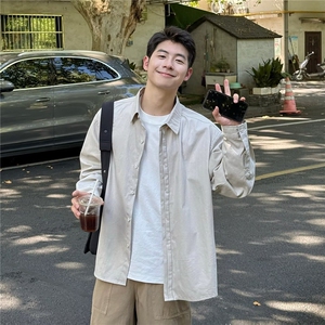 JY775-P40 日系简约长袖衬衫男士图片