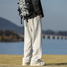 重磅华棉时尚高街拖地裤百搭纯黑色休闲裤X1610-特批36，男装休闲裤，星座718