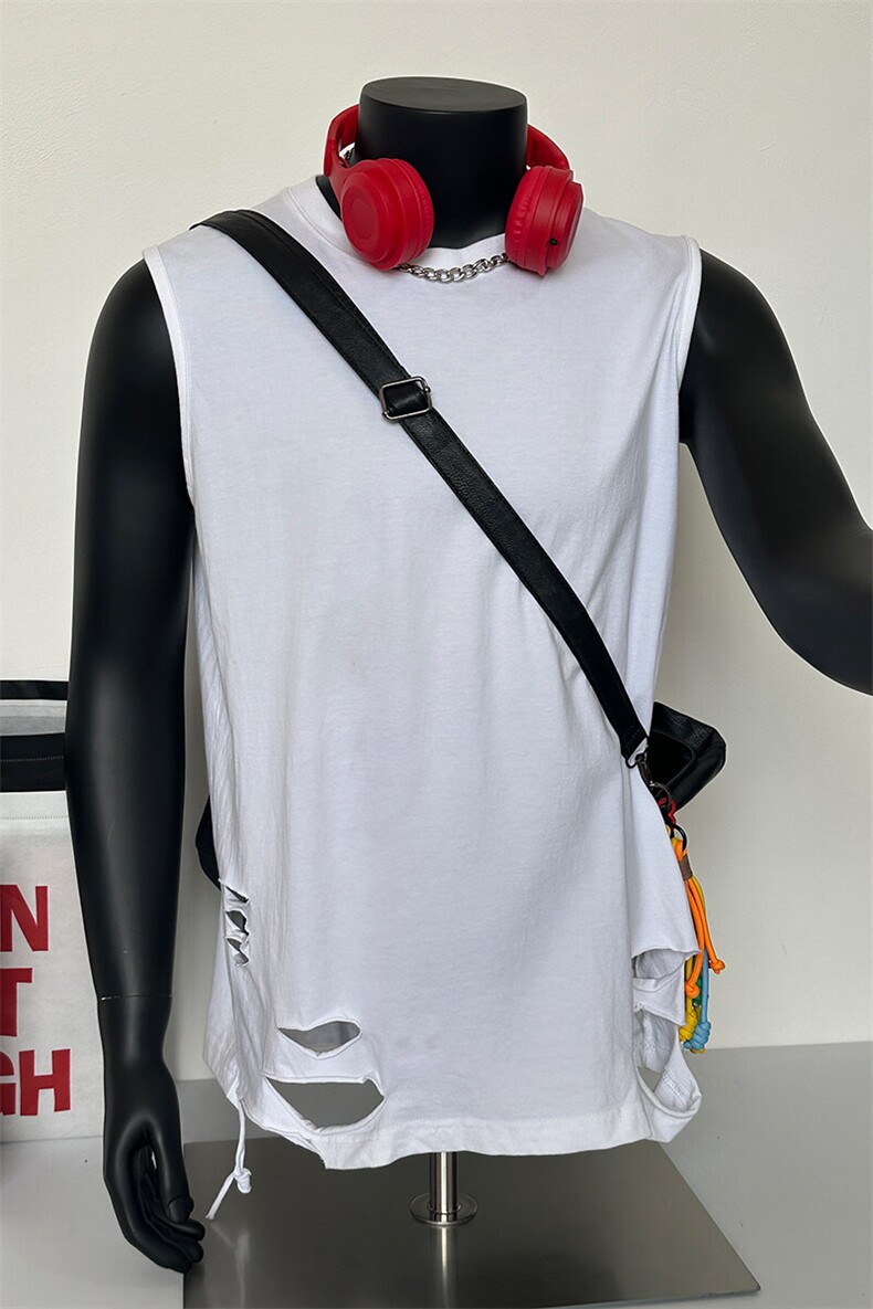 230克纯棉重磅破洞背心T恤抖音得物品质-光板也有货-DT904-P25,男装背心/马甲,星座301C-5