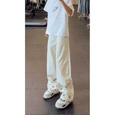 泼墨涂鸦卫裤男秋季新款宽松潮休闲长裤美式潮牌束脚运动裤子潮，男装休闲裤，星座506A