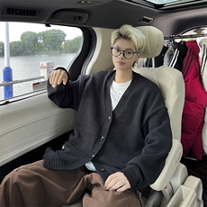 针织开衫男士韩版潮流看宽松百搭帅2024秋冬ins毛衣外套MZ553-P49，男装针织衫/毛衣，星座412-2