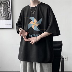 HT73112-P22 华夫格t恤男短袖男大码五分袖 大皂风图片