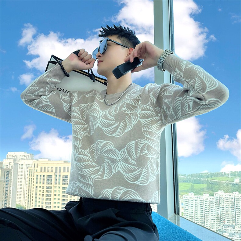 AM310/P78控108秋冬季社会小伙复古花色百搭潮流保打底毛衣男白首,男装T恤,星座305B-1