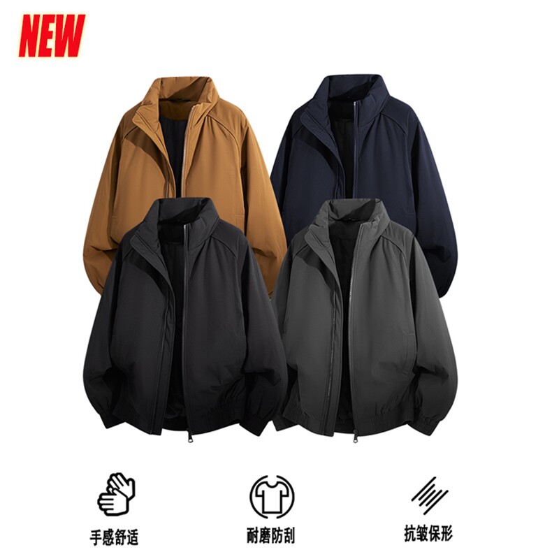 外套高品质防寒单拉链冬季加厚百搭棉衣丝绵酷感HY2999-P78控129，男装棉衣，星座610B-1