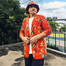 RS1网红同款高质量大码单上衣西装西服婚庆表演出团队服新中式潮，男装西服，星座115A(原星座507）