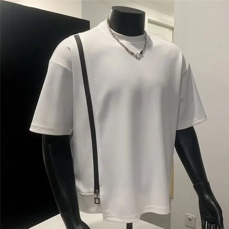 W10049-P33网图现货青少年短袖t恤夏季宽松明线设计感半袖上衣,男装T恤,星座1608-2