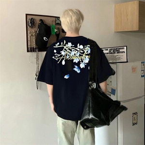 万针全刺绣解构设计260克重磅双纱纯棉高品质美式高街短袖T恤特35图片