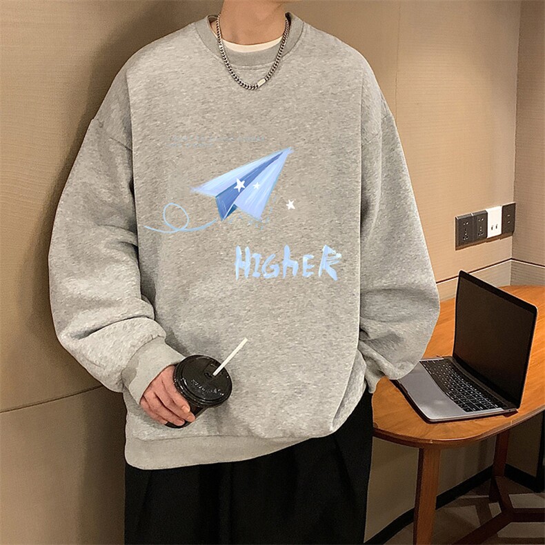 圆领卫衣男大码加厚长袖t恤男2024春S6270-P28,男装卫衣,电商A040