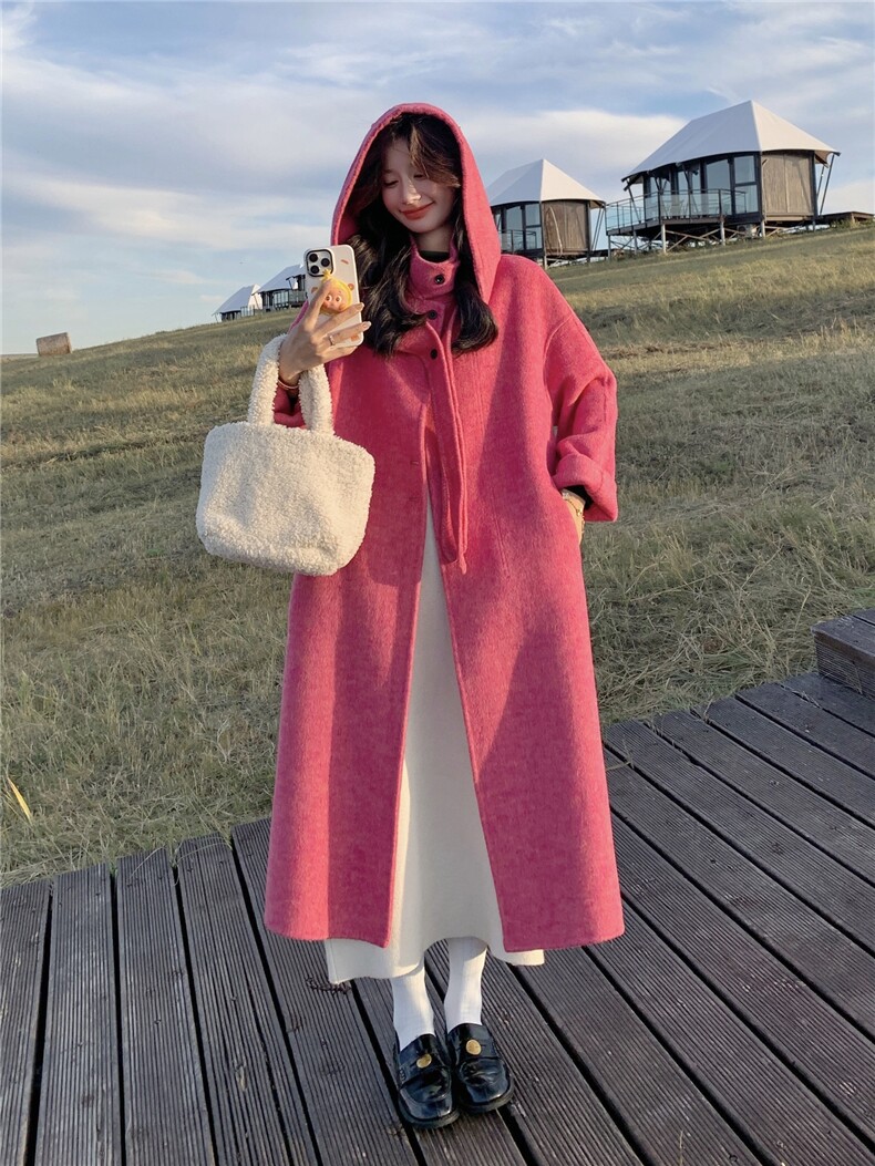 2025秋冬新款双面羊毛呢外套大衣女,女装双面呢大衣,曼娅璐