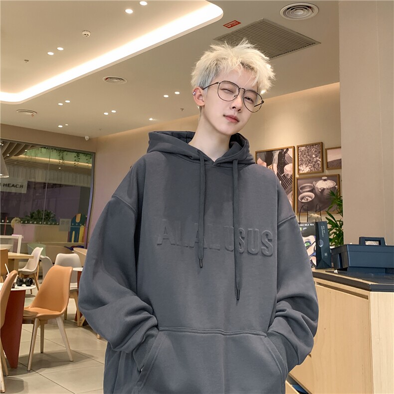 抖音品质供货2025春装新款凹凸钢印连帽卫衣A158-WY601-P55,男装卫衣,电商A158
