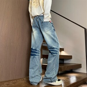 XZ616 春季重磅美式猫须复古水洗渐变休闲牛仔长裤 K26019 特P40，男装休闲裤，星座512A（原616）