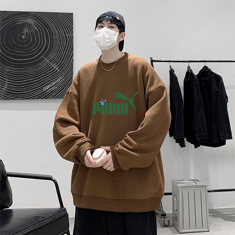 圆领卫衣男大码加厚加绒长袖t恤男S6227-P28加绒款-P33,男装卫衣,电商A040