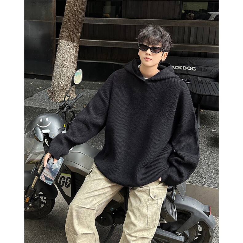 男士连帽男士套头针织毛衣A367  MK18 P70 控98图片