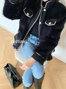 【现货】亮钻精致款毛毛小香图片