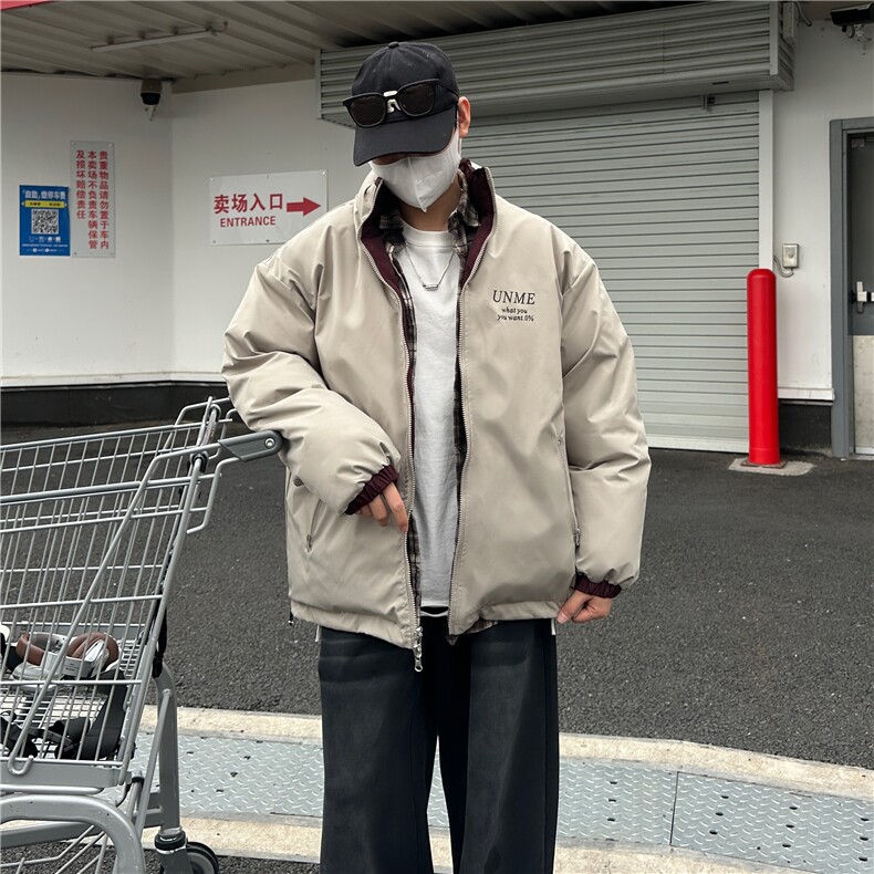 b228-M5059-P100双面穿加厚极光变色棉服,男装夹克,电商A016 (原B228)