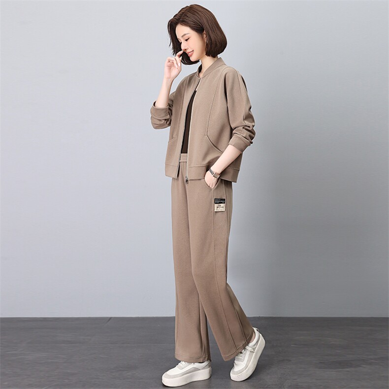 时尚休闲宽松阔腿裤两件套套装女,女装套装/套裙,依恋蒂丝