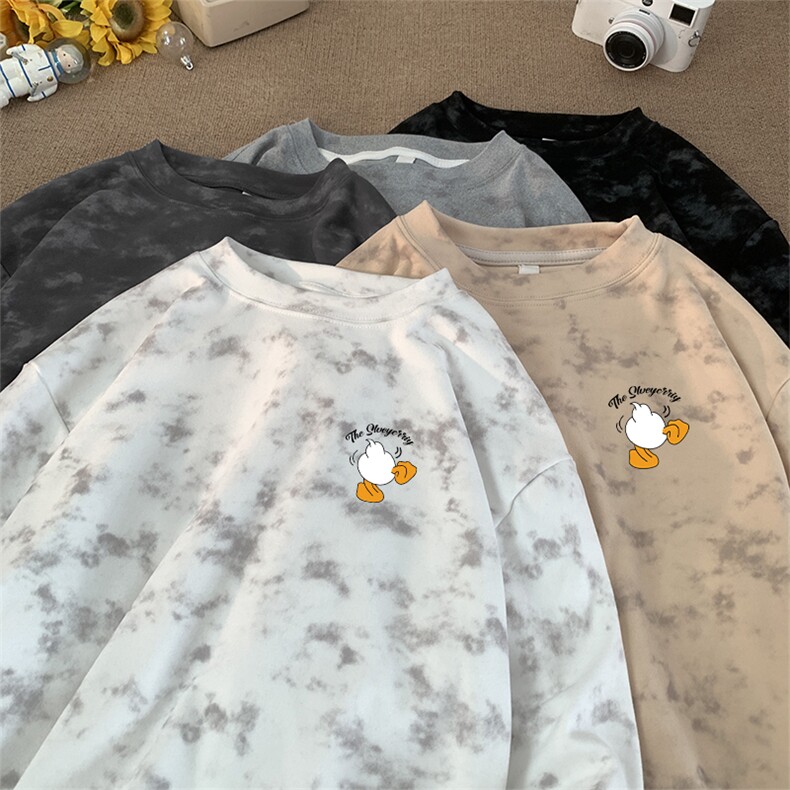 260克重磅扎染德绒圆领打底衫【有货】C403A-DR25393RL-P25，男装T恤，电商C403A