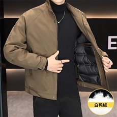 羽绒服男新标50白鸭绒夹克外套休闲时尚立领男士上衣Y3076-P140，男装夹克，星座310B-3