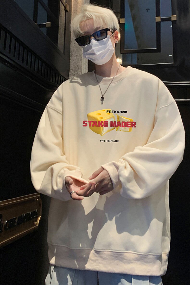！圆领卫衣男装港风长袖t恤男外套男WY543-特P23,男装T恤,电商B371