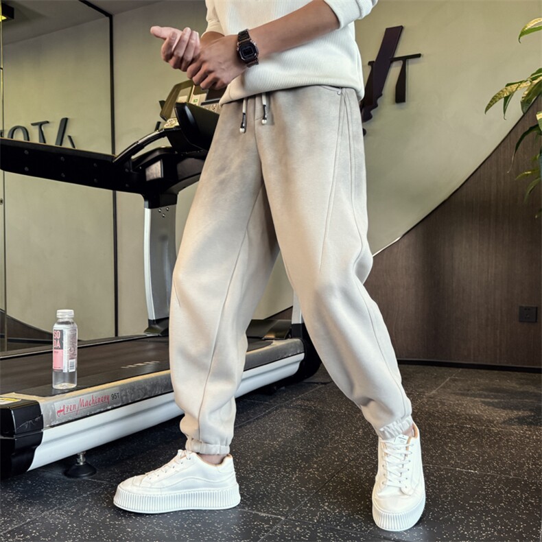 K2567 常规P68 控98 加绒P78 控108 店主风社会小伙风加绒卫裤男图片