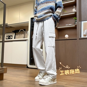 美式工装裤男生宽松直筒秋冬男裤百搭休闲宽松 WK100特批35图片