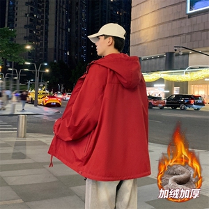 冲锋衣男外套加绒加厚工装夹克男宽松上衣服JK0233-P78 加绒P88图片