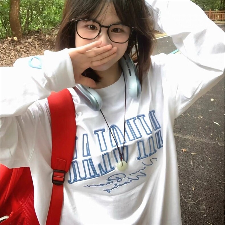 好质量做工长袖T恤字母男美式重磅潮牌宽松青少年t恤TXX1067图片