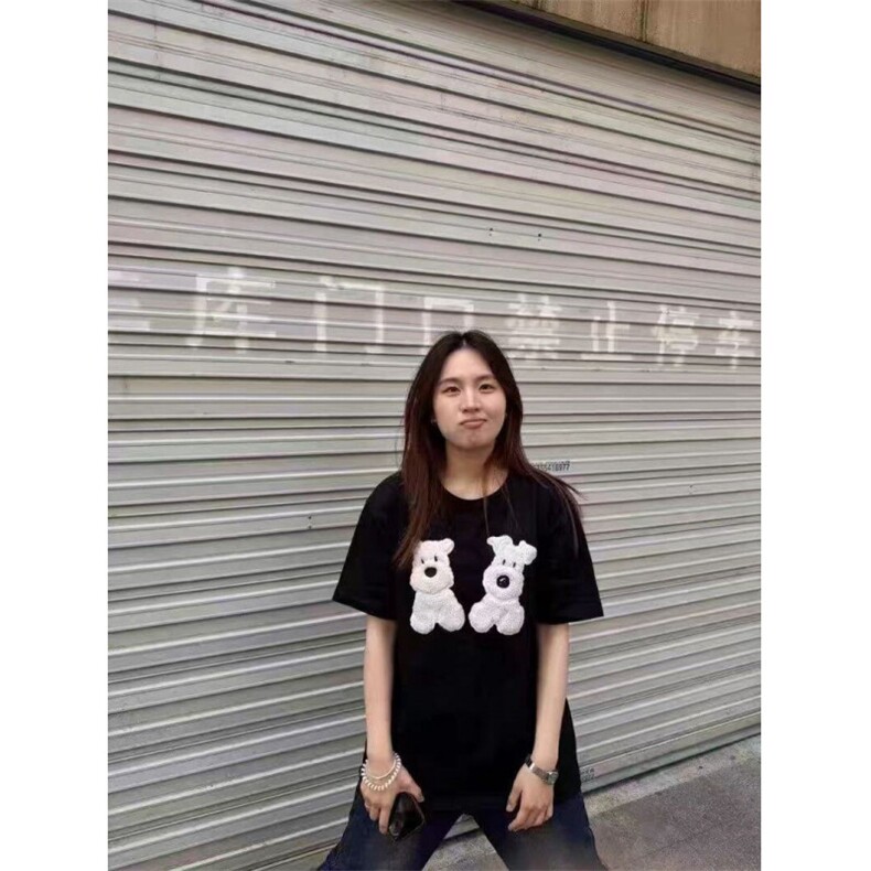 H0433-p35毛巾绣+贴标大短袖t恤女夏季半袖宽松别致上衣,男装T恤,星座617A-2