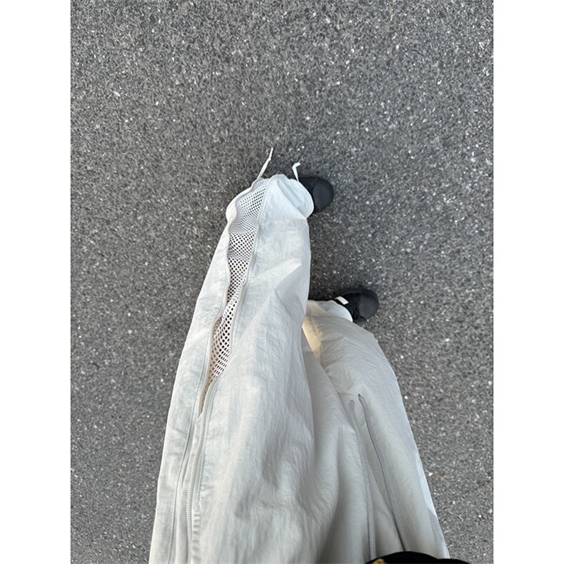 B221 美式ins高街暗黑纯色网状拉链休闲裤 LK24211-特P45控79图片