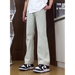 有货（自家图）四色基础款纯色微喇阔腿牛仔长裤K910特P42控58图片