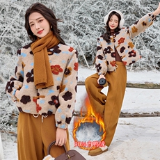 【bao款大货已出】2025冬装新款毛呢毛巾绣盘扣大花羽绒服90绒，女装羽绒服，雅静靓衣