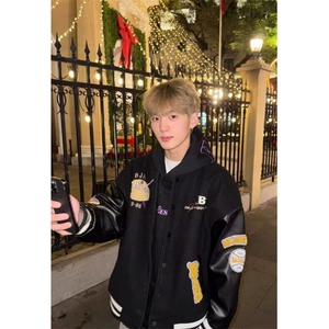 街头hiphop棒球服硬挺滑板个性ins新款时尚嘻哈潮流涂鸦 JK633图片