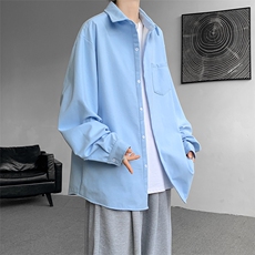8XL-M长袖衬衫男休闲牛津纺纯棉衬衣打底外套CS517P55控78，男装衬衫，电商D206-1