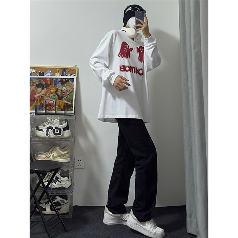 水洗牛仔裤男美式宽松直筒休闲长裤A080-9601-常规P40,男装牛仔裤,电商A080