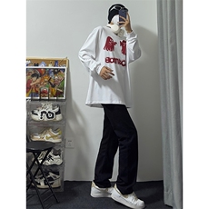 水洗牛仔裤男美式宽松直筒休闲长裤A080-9601-常规P40，男装牛仔裤，电商A080