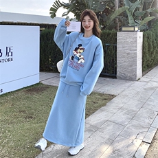 现货：新款春装休闲宽松版运动图文两件套装裙2C135-6867P165K248，女装套装/套裙，2C135