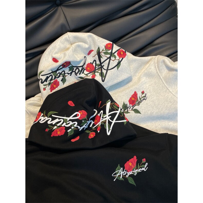 5222-P55好质量做工袖窿压线#原版全刺绣休闲连帽卫衣薄款，女装卫衣/绒衫，星座617A-2