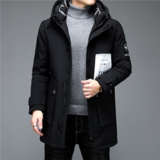 羽绒服男连帽冬季中年男士保暖白鸭绒外套爸爸装ALXB8858-P365，男装羽绒服，电商B212（原钱塘6029）