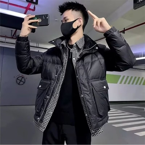 网络图现货 潮牌网红痞帅新款秋冬季男装男士休闲棉衣JM607-P80图片