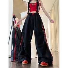 宽松休闲裤韩版潮流百搭裤子夏季薄款坠感阔腿拖地长裤K0837-P40，男装休闲裤，星座308B-2