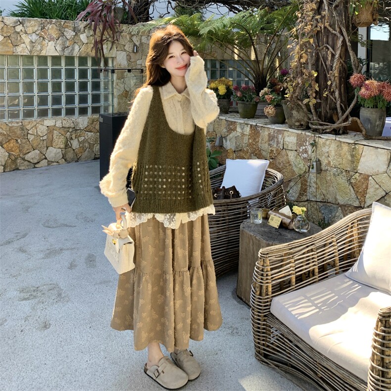 出货春新款森系3件套2C198-6802-P215K338,女装套装/套裙,2C198