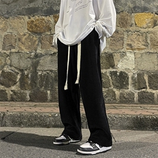 703-K283-P55秋冬高品质460g加厚雪尼尔粗腰带拖地裤S-3XL，男装休闲裤，星座703