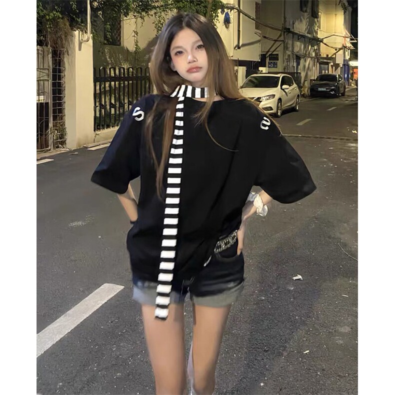 万针全刺绣工艺抖音得物高品质260克重磅纯棉双纱美式高街短袖T恤,男装T恤,电商A486-1
