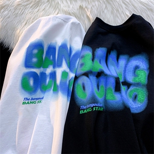 T恤潮流圆领男港风印花2024新款百搭休闲时尚DS-B299-5122P45控69图片