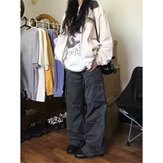 秋季复古简约宽松翻领ing小众飞行员夹克棒球服外套男女JZ41，男装夹克，星座1116A（原606A-3）