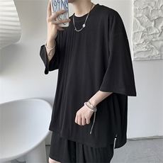 冰丝休闲运动套装男士夏季潮帅气潮牌男装薄款短袖衣服TZ102/P70，男装休闲套装，星座206（原A221）