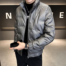 2025数据男士冬季羽绒服立领百搭鸭绒保暖青年夹克外套，男装夹克，电商A225