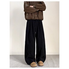 灯芯绒男裤子秋冬加绒加厚潮大码老钱风垂感阔腿休闲长裤CAF401，男装卫衣，星座516A